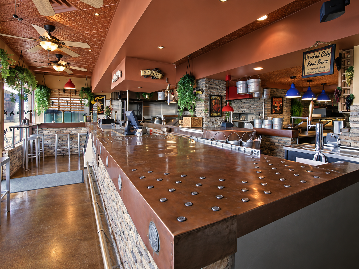 Nickel City restaurant interior seating
