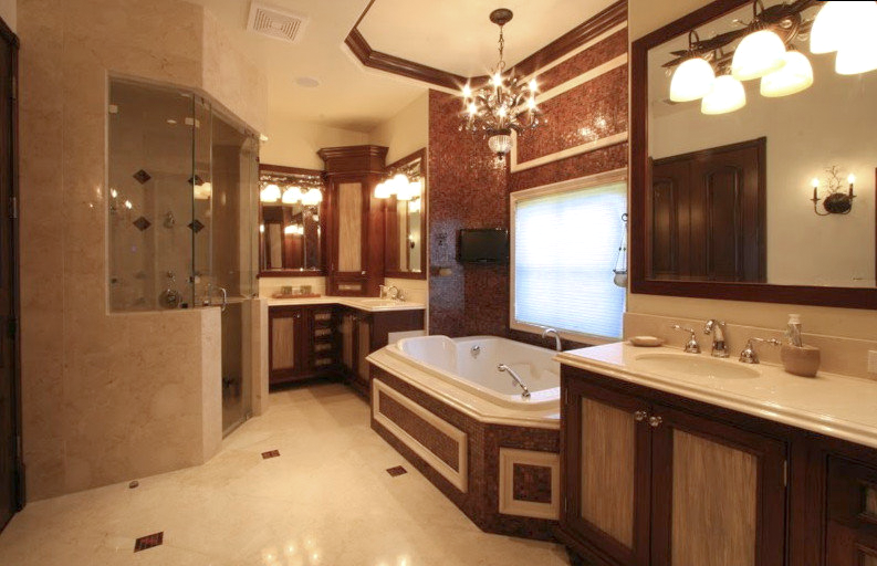 Royal Palm Yacht Club custom home primary bathroom