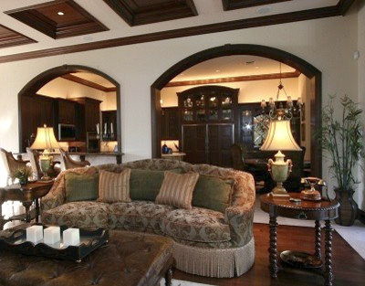 Royal Palm Yacht Club custom home living room
