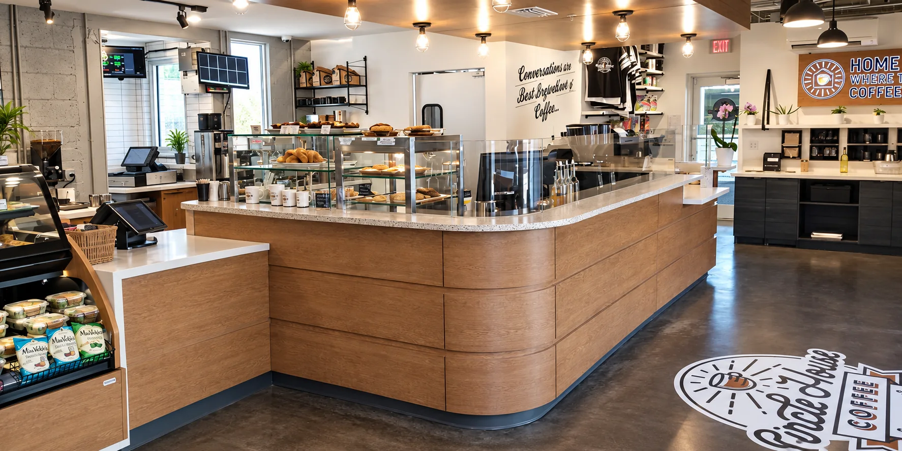 Circle House Coffee service counter and café interior