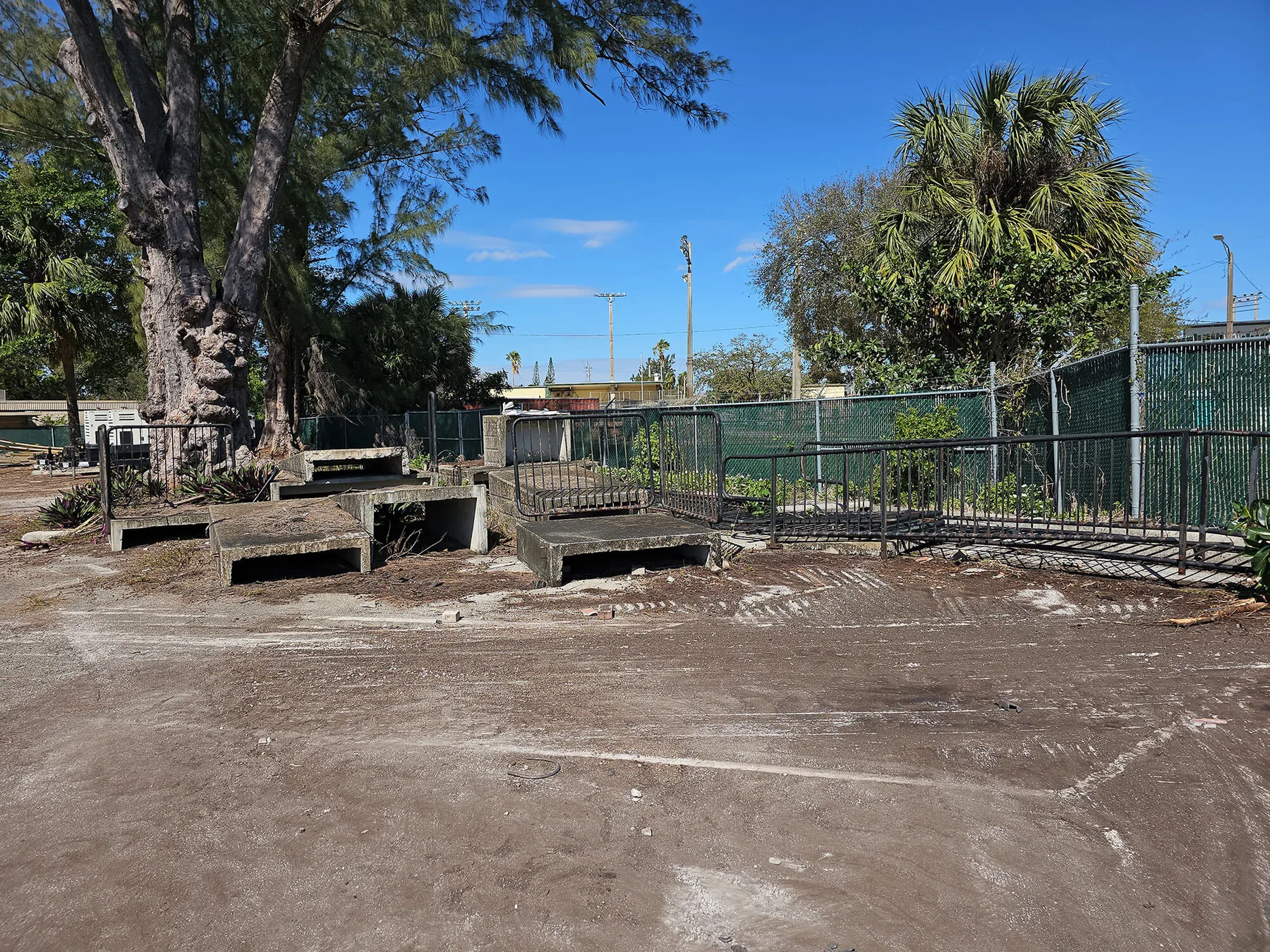 Transfer Station site with existing access rails